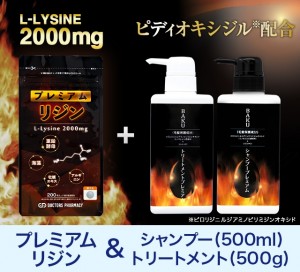 BAKUシャンプープレミアム + トリートメントプレミアム + プレミアムリジンセット